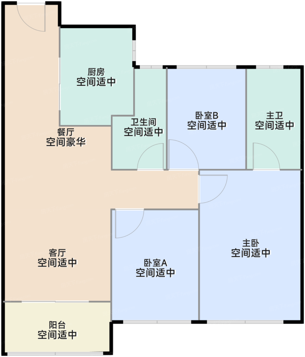 A6户型瑧著99平