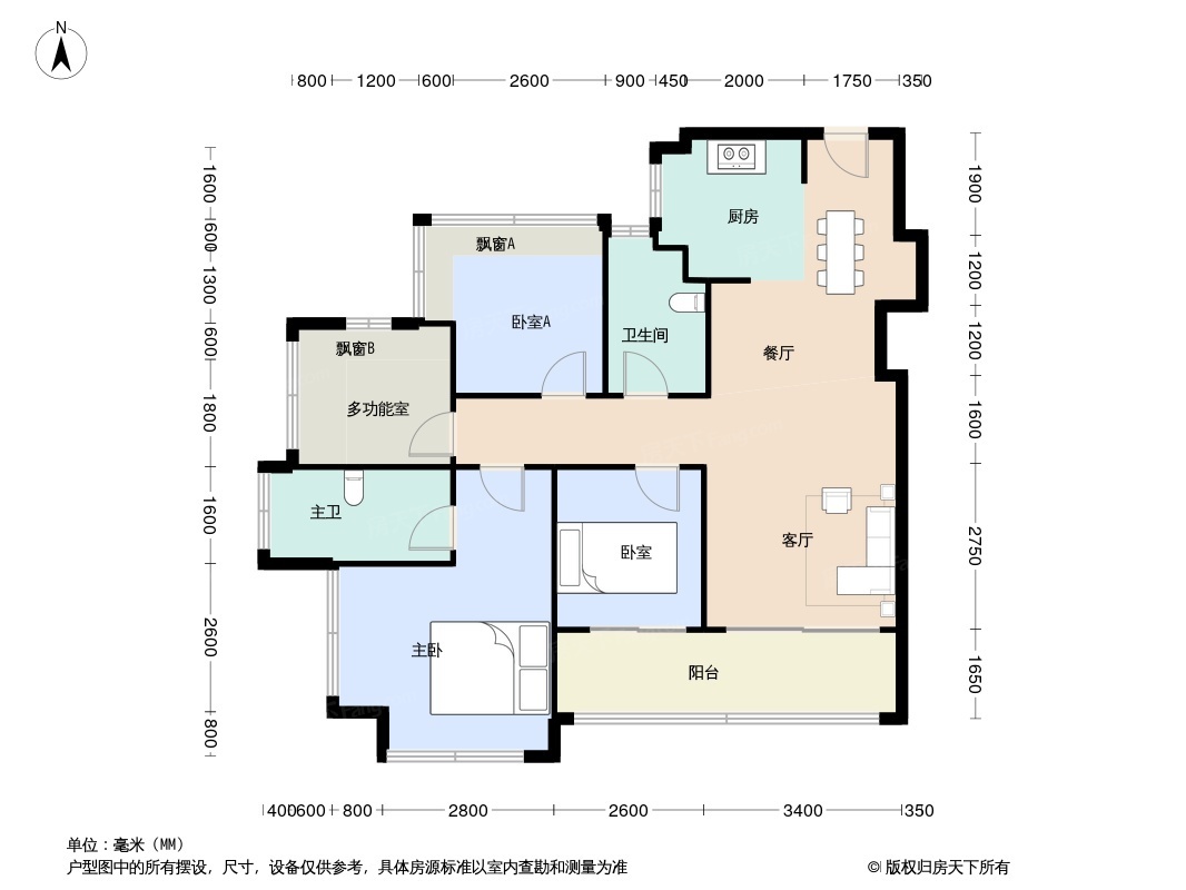95平户型